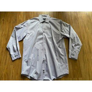 Alfani Men's Stretch Fabric Button-Up Dress Shirt (Medium 15 32/33)